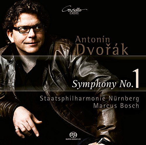 CD cover featuring conductor Marcus Bosch and text “Antonin Dvorak: Symphony No. 1”.