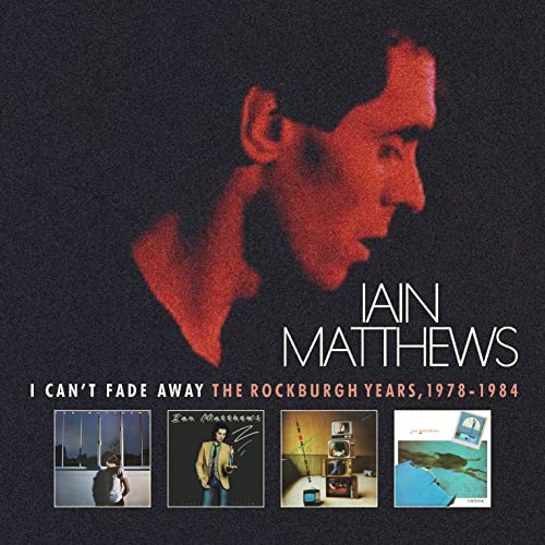 Iain Matthews album cover featuring a red-toned portrait and four smaller album images.