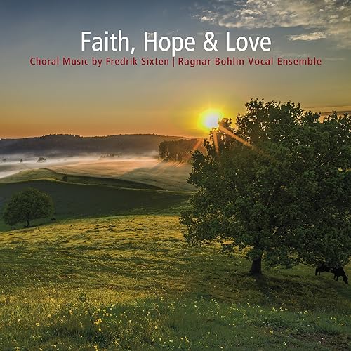CD cover with a landscape of rolling hills at sunrise.