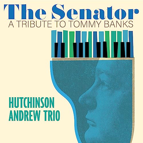 CD cover for “The Senator” tribute album, featuring piano keys and a profile.