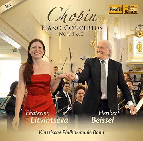 CD cover featuring pianist Ekaterina Litvintseva and conductor Heribert Beissel.