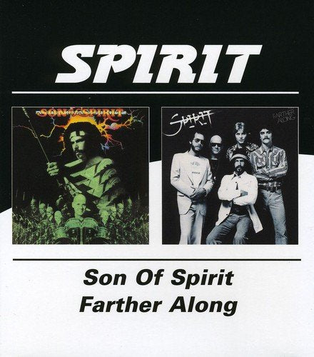 "CD cover with 'Spirit' title, two black-and-white album covers, and 'Amazon' logo."