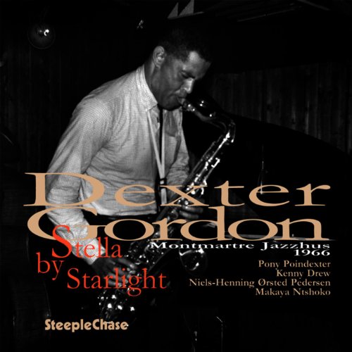 Black and white album cover featuring jazz musician Dexter Gordon playing saxophone.