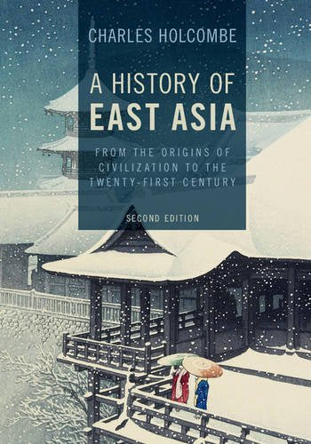 Book cover with traditional Asian architecture and people in snow, titled "A History of East Asia".