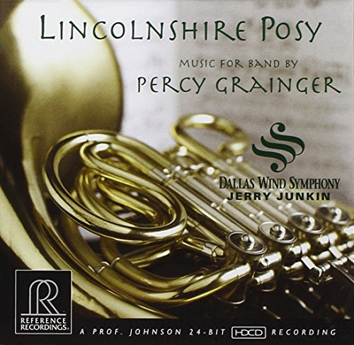 CD cover featuring brass instruments and text: "Lincolnshire Posy" by Percy Grainger.