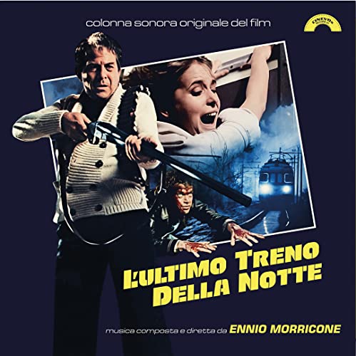 Yellow vinyl record cover for Ennio Morricone’s “L'ultimo Treno Della Notte.”