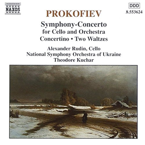 CD cover for Prokofiev’s Symphony-Concerto with a winter landscape.