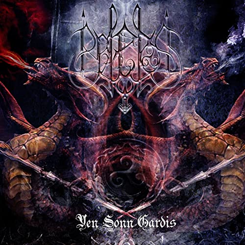 Dark fantasy album cover featuring a dragon and ornate lettering.