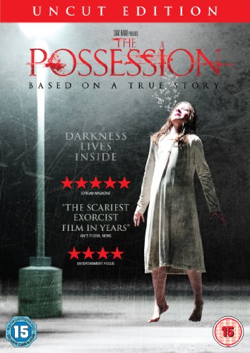 DVD cover of "The Possession" showing a possessed girl in a nightgown.
