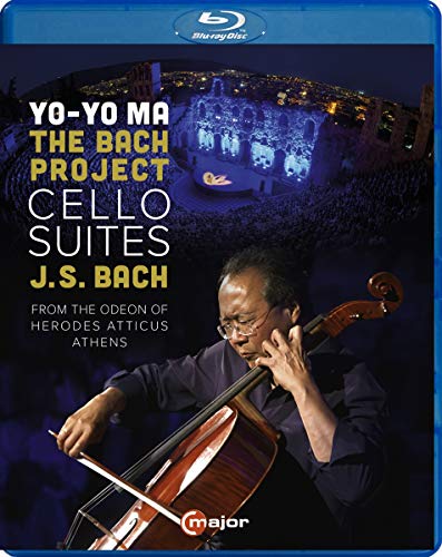 Blu-ray case cover featuring Yo-Yo Ma playing cello with concert venue in background.