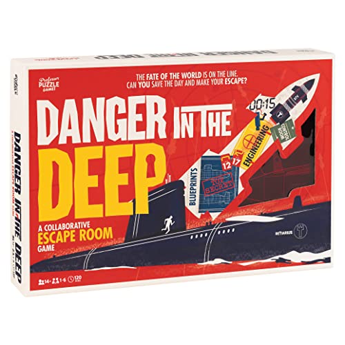Danger In The Deep by Professor Puzzle Games - Unique 2 hour Multiplayer Escape Room Game. - Can you save the day with your lateral thinking & code-breaking skills?