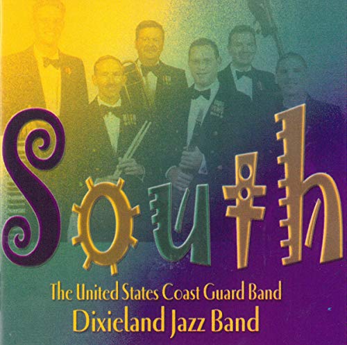 "CD cover with 'South' in large letters and a faded image of a jazz band."