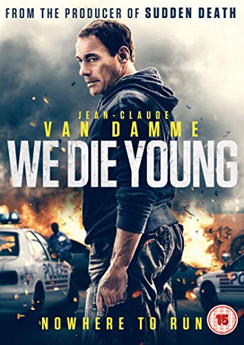 DVD cover featuring Jean-Claude Van Damme amidst explosions and police cars, holding a gun.