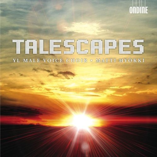 Album cover for "Talescapes" with a sunrise and white text on a cloudy sky.