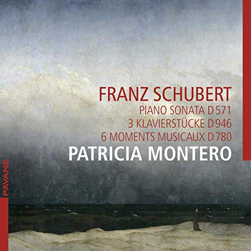 CD cover featuring a landscape painting with red and white text overlay.