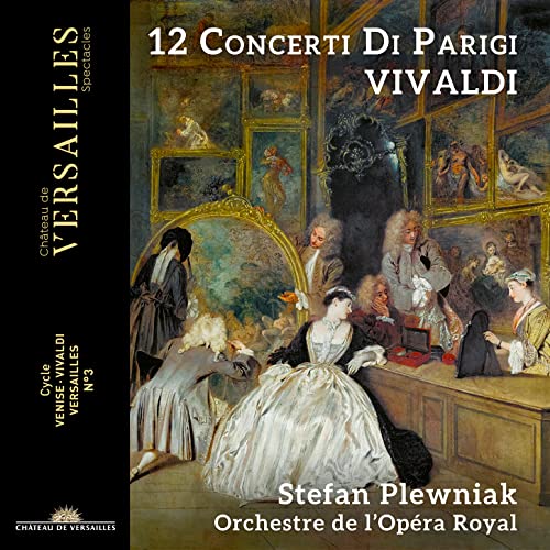 CD cover: Baroque painting of figures in ornate interior, Vivaldi album.