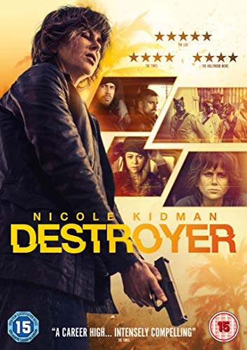 DVD cover for "Destroyer" starring Nicole Kidman, holding a handgun.
