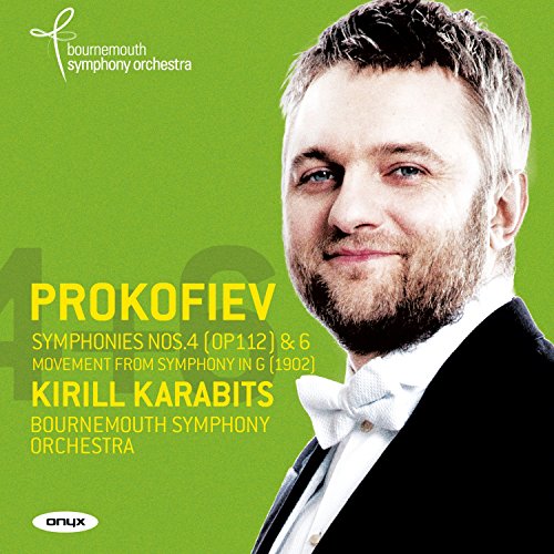 CD cover featuring portrait of conductor Kirill Karabits and text: Prokofiev symphonies.