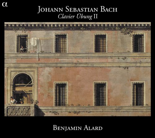"CD cover featuring a vintage painting of a building facade with people outside."