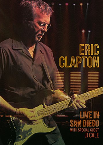 Eric Clapton playing guitar on DVD cover, "Live In San Diego.