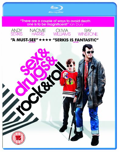Blu-ray cover for "Sex & Drugs & Rock & Roll" featuring two people.