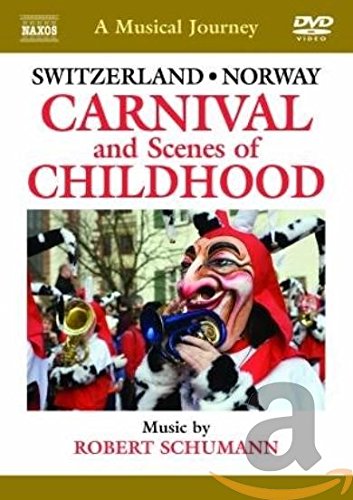 DVD cover for Schumann’s “Carnival and Scenes of Childhood” with costumed performers.