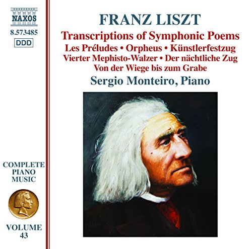 CD cover featuring portrait of Franz Liszt and text details.