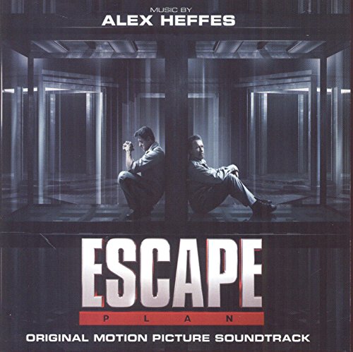 "Album cover for 'Escape Plan' soundtrack featuring two men in a mirrored cell."