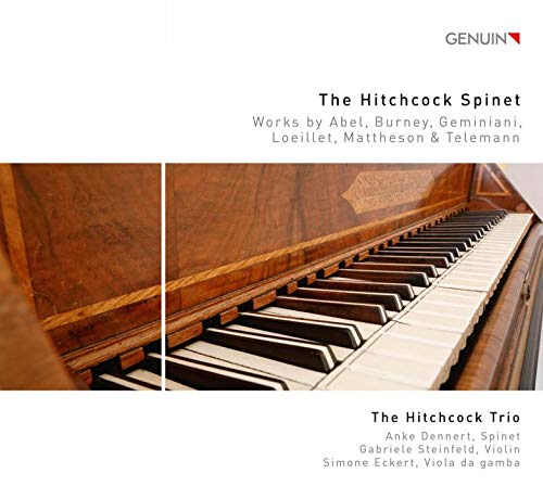 CD cover featuring a close-up of a wooden spinet keyboard and case.