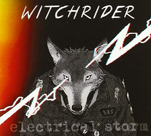 Wolf illustration with glitch effects on a vinyl record cover.