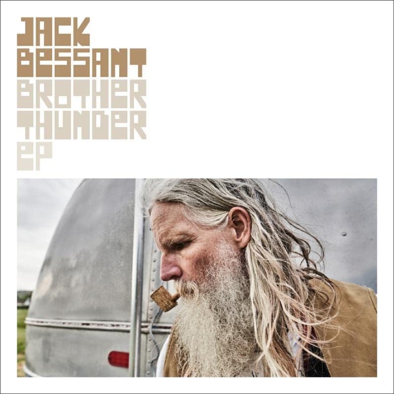 Jack Bessant "Brother Thunder" EP vinyl cover with portrait of a bearded man.
