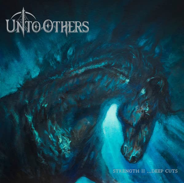 Album cover for Unto Others, featuring a painted black horse in blue tones.