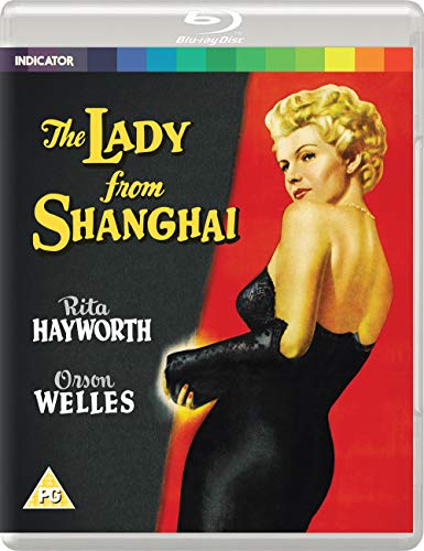 Blu-ray cover for “The Lady From Shanghai” featuring Rita Hayworth.