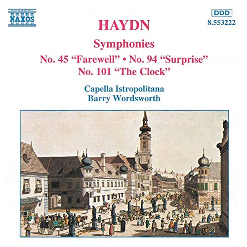 CD cover for Haydn symphonies with a painting of a European town.