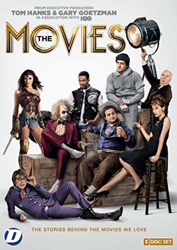 DVD cover for "The Movies" featuring costumed characters and a spotlight.
