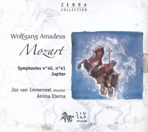 Mozart CD cover featuring a painting of a man riding a horse.