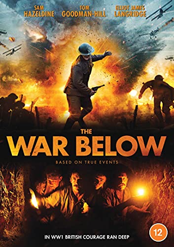 DVD cover for "The War Below" depicting soldiers in a WWI tunnel.