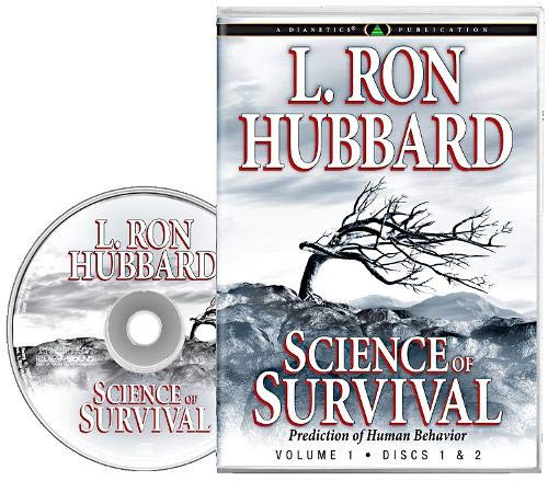 CD case for "Science of Survival" by L. Ron Hubbard, with landscape.