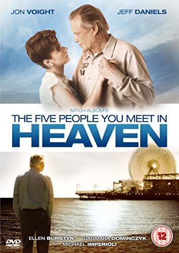 DVD cover for "The Five People You Meet In Heaven" with two scenes and actor names.