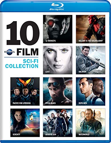 Blu-ray cover for a 10-film sci-fi collection with movie stills.