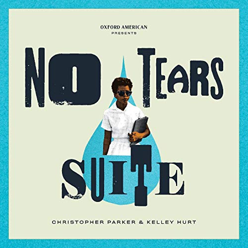 Album cover with a man holding a book, titled "No Tears Suite" by Christopher Parker.
