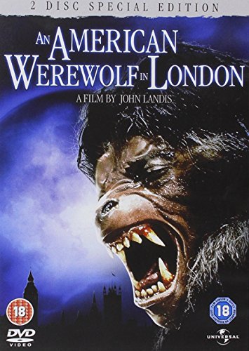DVD cover art featuring a snarling werewolf against a blue, moonlit London skyline.