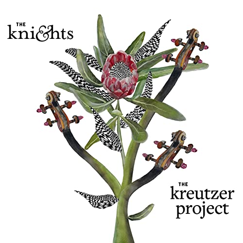 CD cover for "The Knights - The Kreutzer Project" with floral and violin imagery.