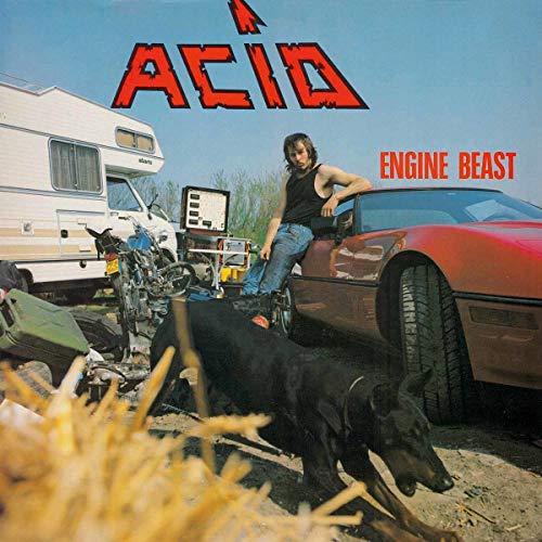 Album cover: man, dog, and car in a rural, junkyard setting.