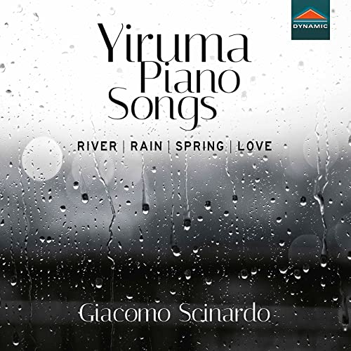 CD cover for Yiruma’s “Piano Songs” with a rain-covered window image.