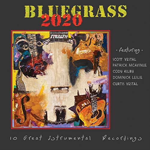 CD cover for "Bluegrass 2020" by Scott Vestal, abstract painted portrait.