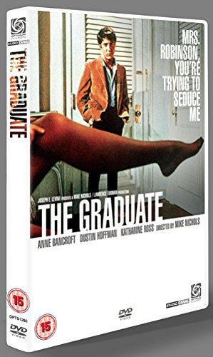DVD case for "The Graduate" with image of man and woman's legs.