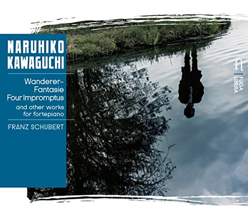"CD cover with blue text box and serene lake reflection image."