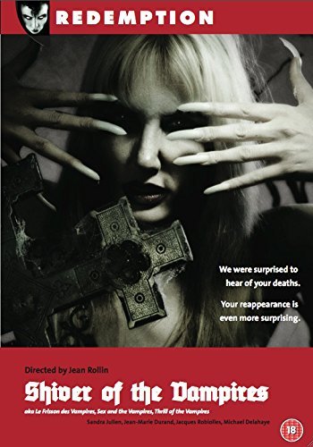 DVD cover for "Shiver of the Vampires" featuring a woman and hands.