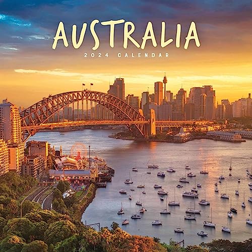 Sydney Harbour Bridge and city skyline at sunset, 2024 calendar.